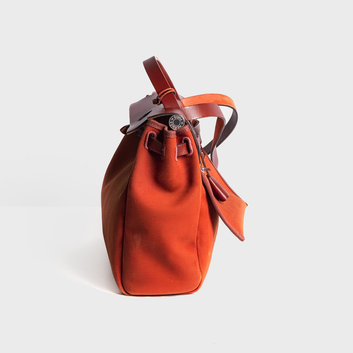 HERMÈS - HERBAG RED SILVER HARDWARE