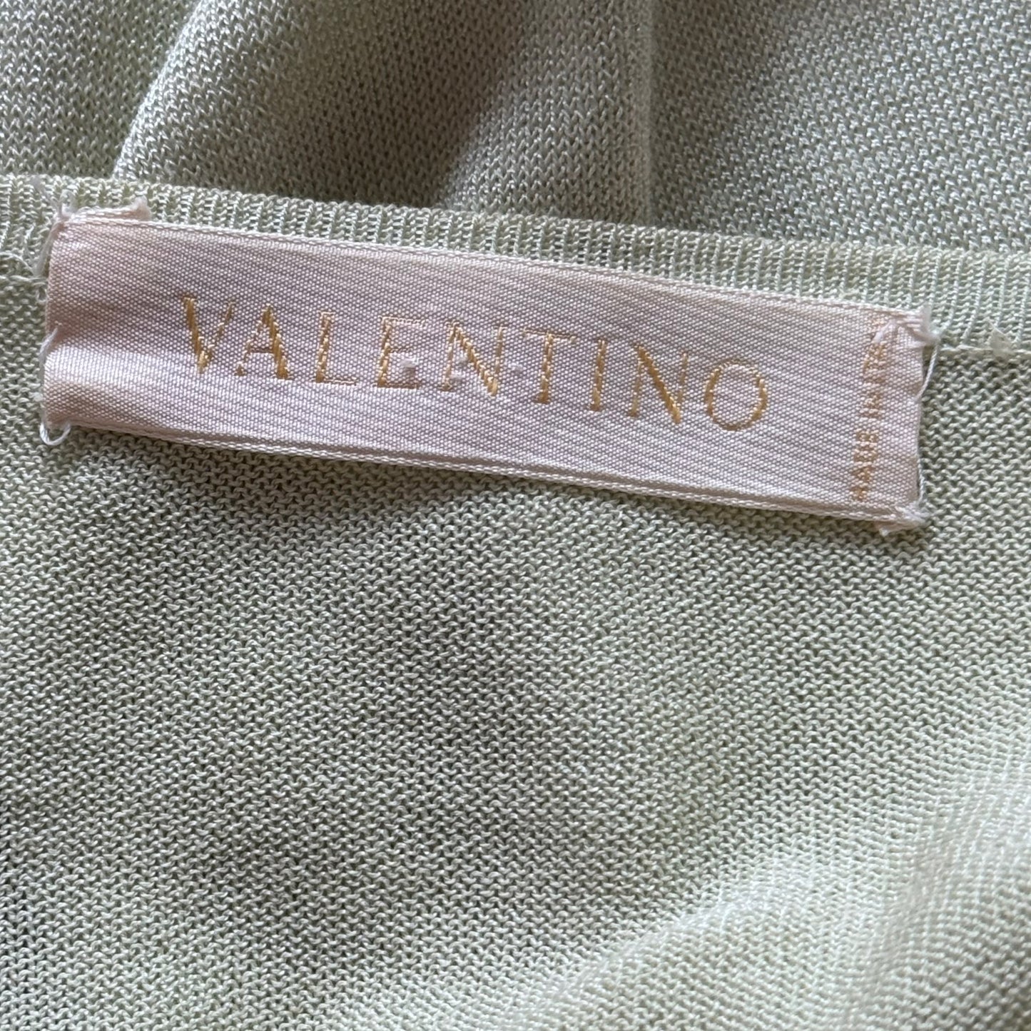 VALENTINO - DRESS & CARDIGAN SET LIGHT GREEN EMBELLISHED SIZE S