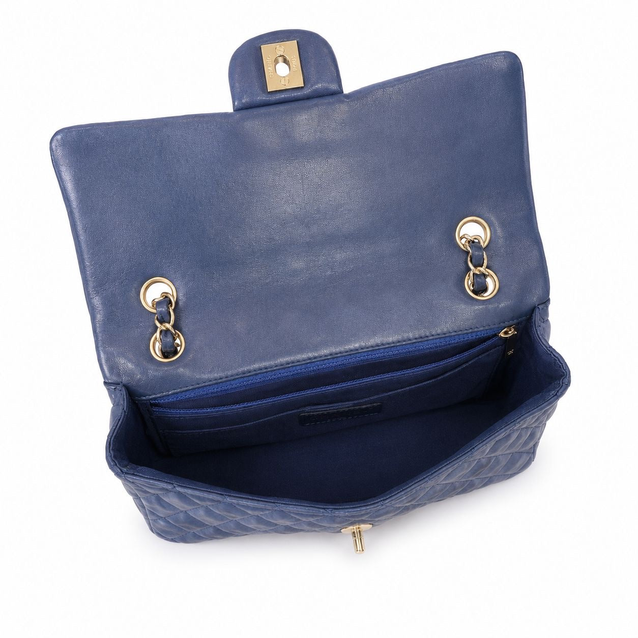 CHANEL - BAG TIMELESS SINGLE FLAP BLUE LAMBSKIN ST. VALENTINE EDITION