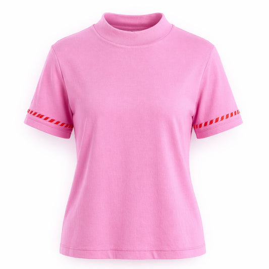HERMÈS - T-SHIRT PINK COTTON SIZE 34 FR