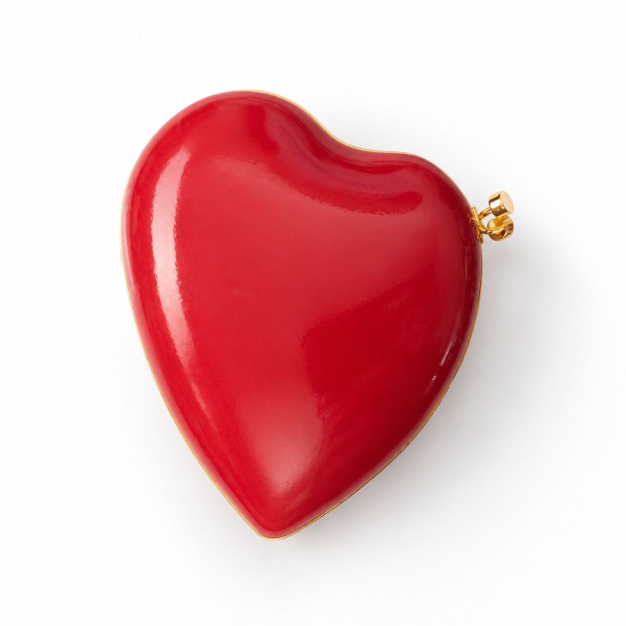 SAINT LAURENT - BAG RED LOVE BOX PATENT RED WITH GOLD HARDWARE