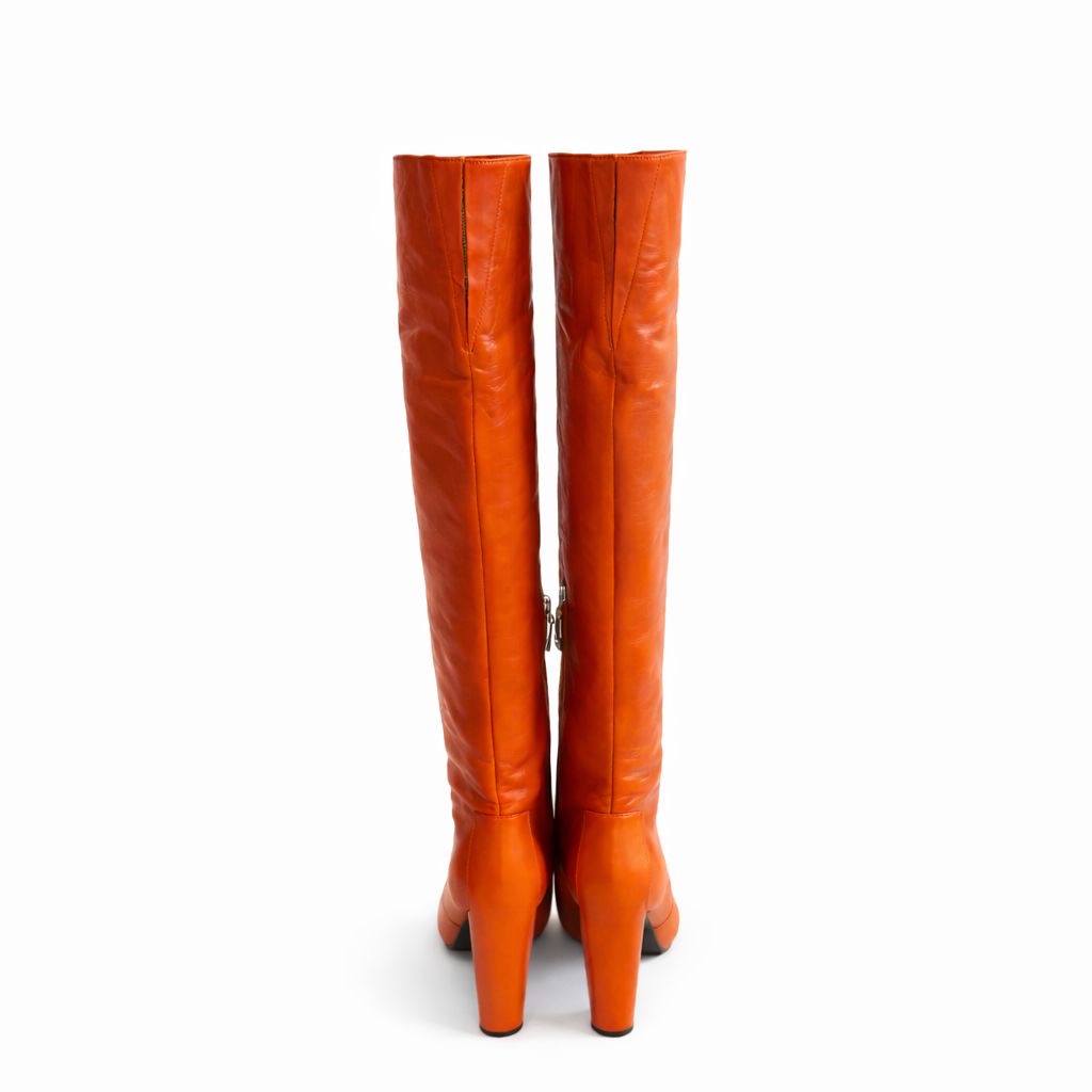 CÉLINE - BOOTS COGNAC LEATHER SIZE 38 EU