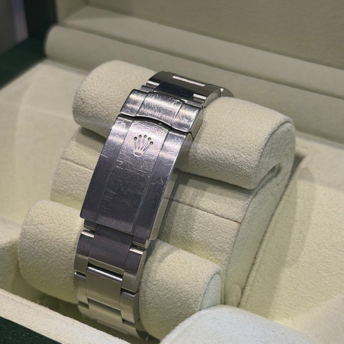 ROLEX - *FULL SET* WATCH OYSTER PERPETUAL AIR-KING 34mm BLUE DIAL
