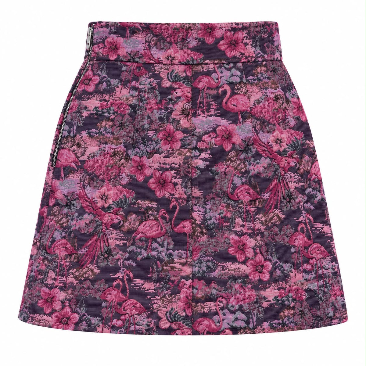 MIU MIU - SKIRT MIDI MULTICOLOR PINK FLAMINGO SIZE 38 IT