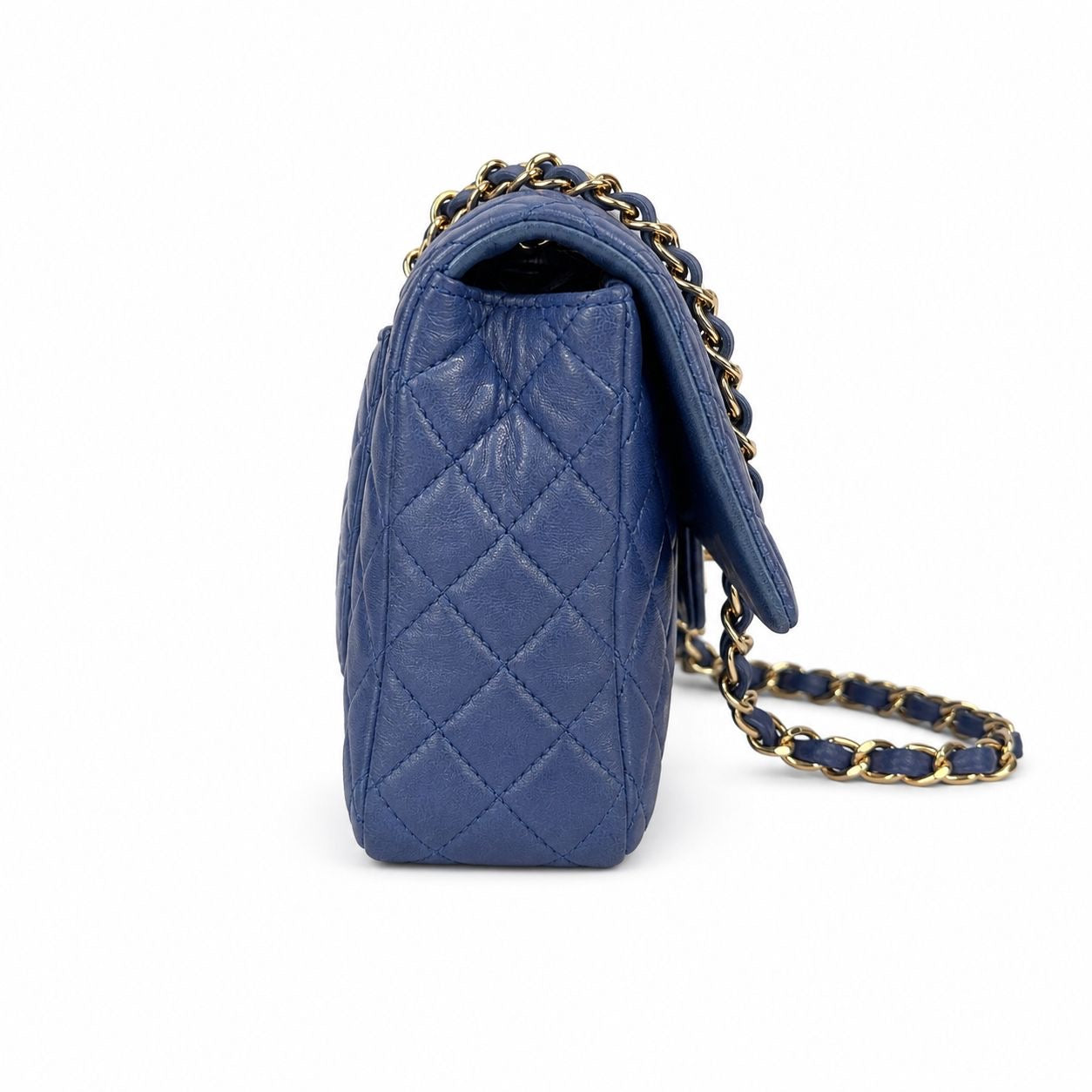 CHANEL - BAG TIMELESS SINGLE FLAP BLUE LAMBSKIN ST. VALENTINE EDITION