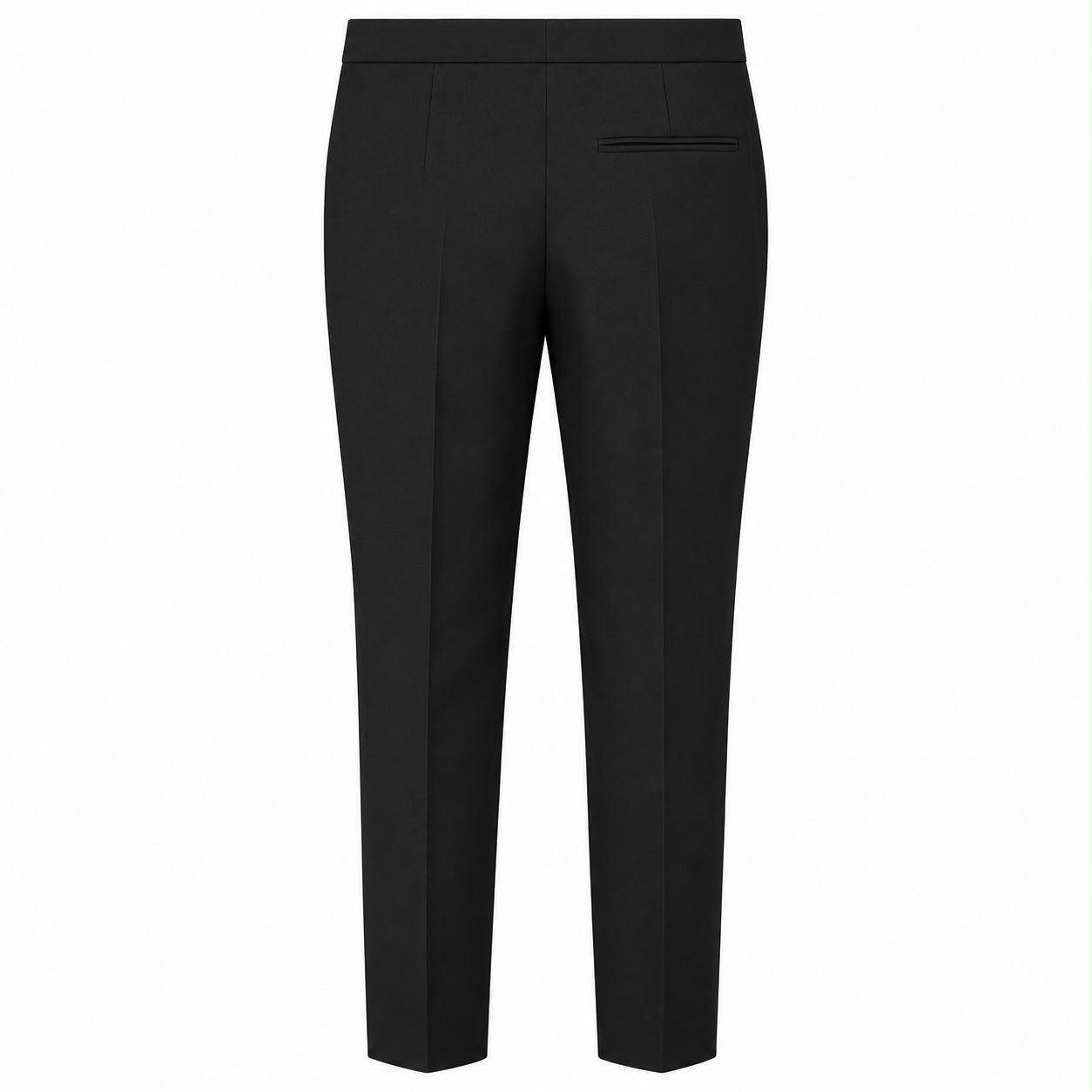 ALEXANDER MCQUEEN - SUIT BLACK WOOL JACKET WITH RUFFLE AND TROUSERS SIZE 36 FR