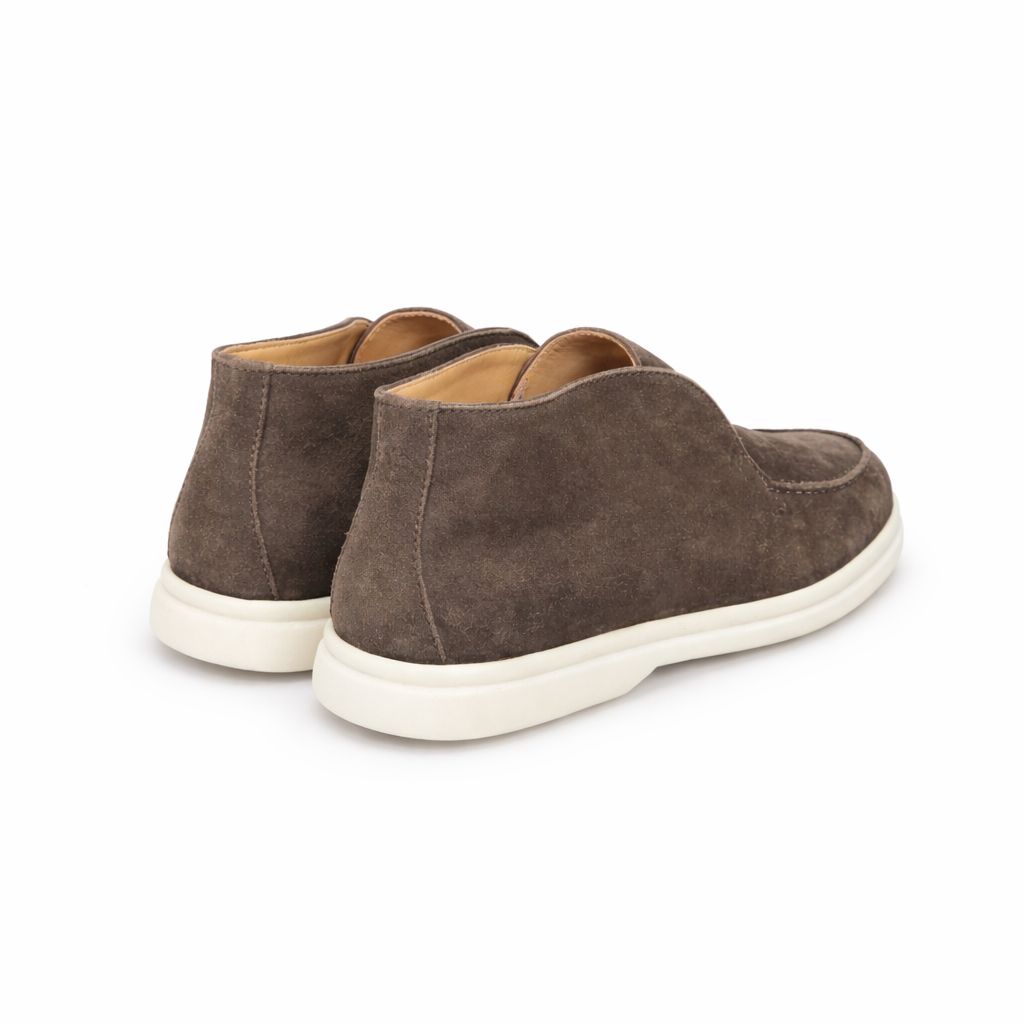 LORO PIANA - LOAFERS OPEN WALK BROWN SUEDE SIZE 36 EU