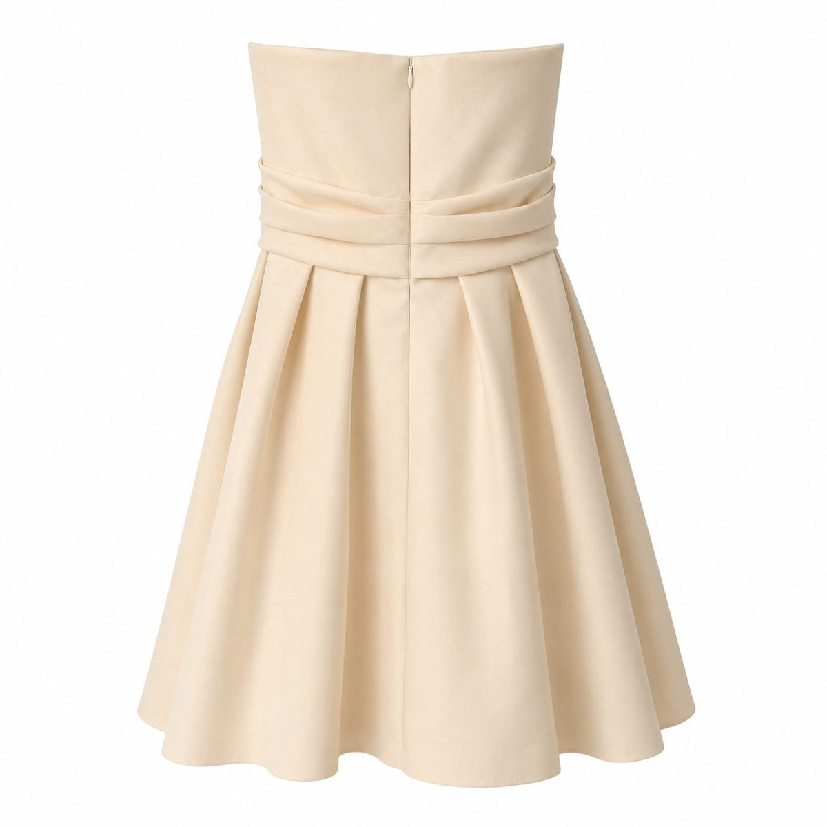DIOR - DRESS MINI BUSTIER ECRU WOOL & SILK SIZE 36 FR