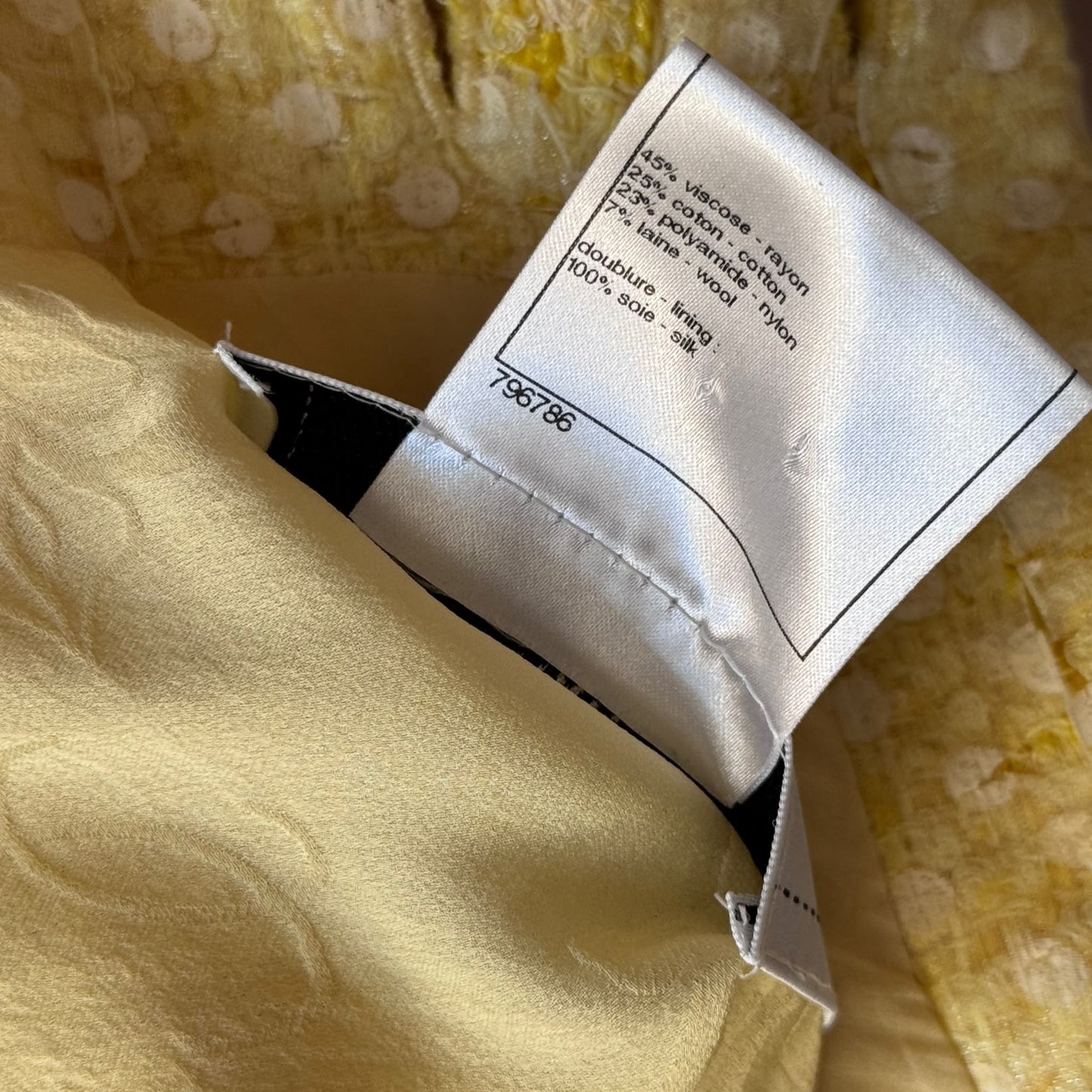 CHANEL - JACKET YELLOW WITH JEWEL CC BUTTONS SIZE 34 FR