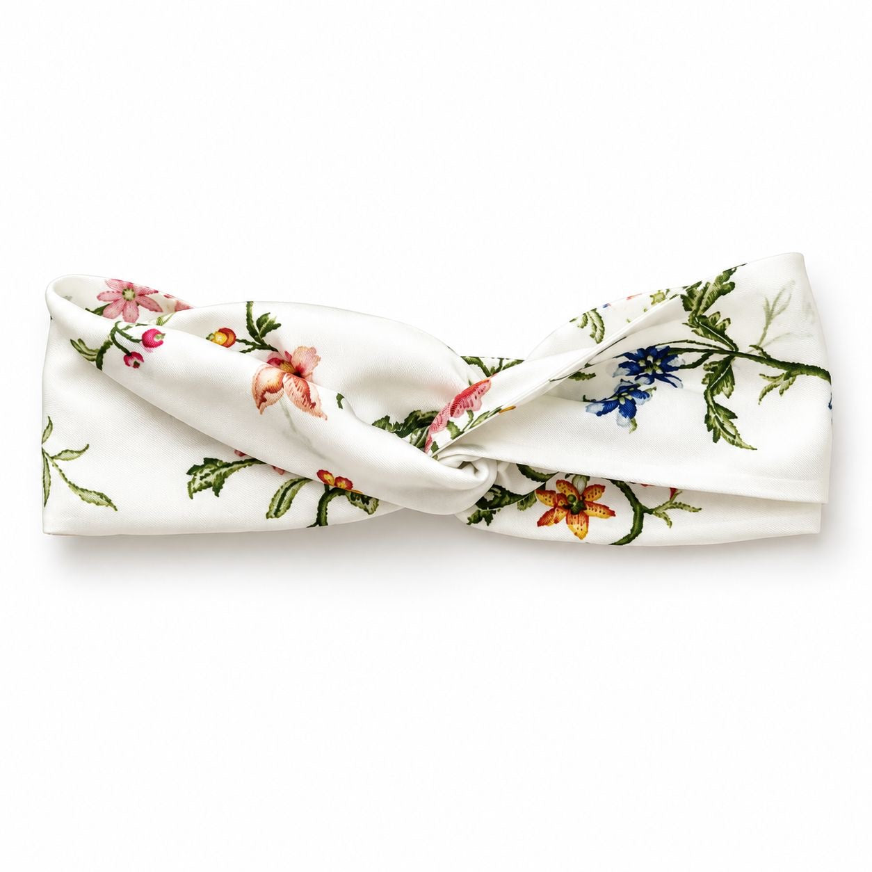 DIOR - HEADBAND MULTICOLOR FLORAL SILK