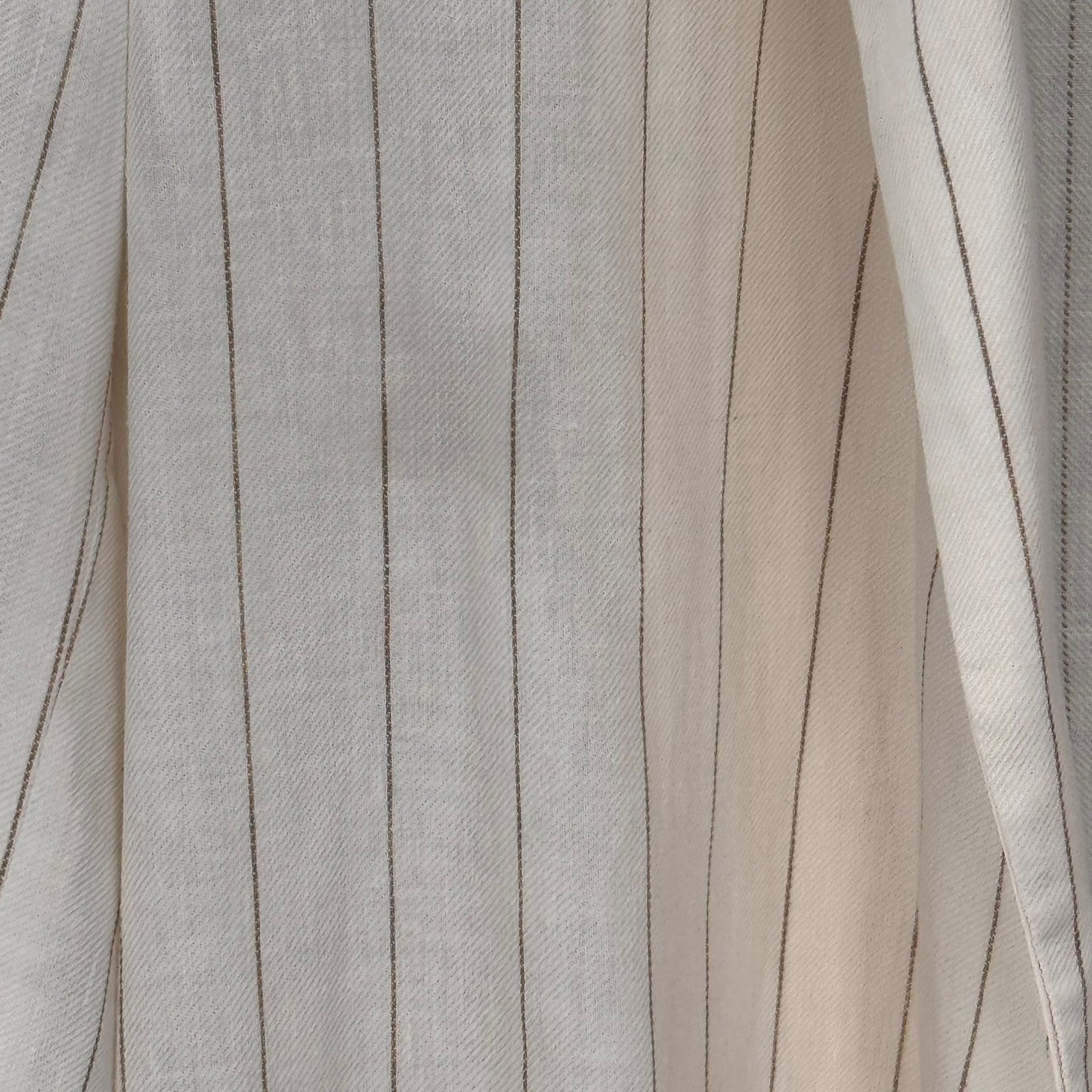 LORO PIANA - BLAZER LINEN STRIPED MILKY AND LIGHT BROWN WITH BELT SIZE 38 IT