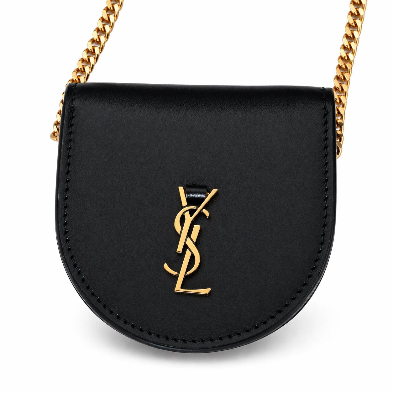 SAINT LAURENT - BABY KAIA SATCHEL BAG WITH GOLD STRAP