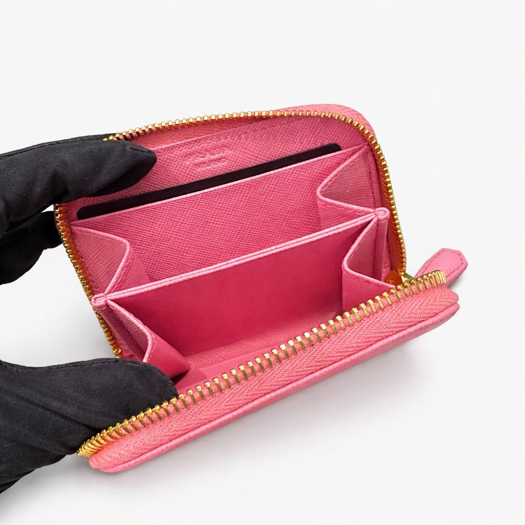 PRADA - *BRAND NEW* COIN PURSE BAG PINK SAFFIANO LEATHER
