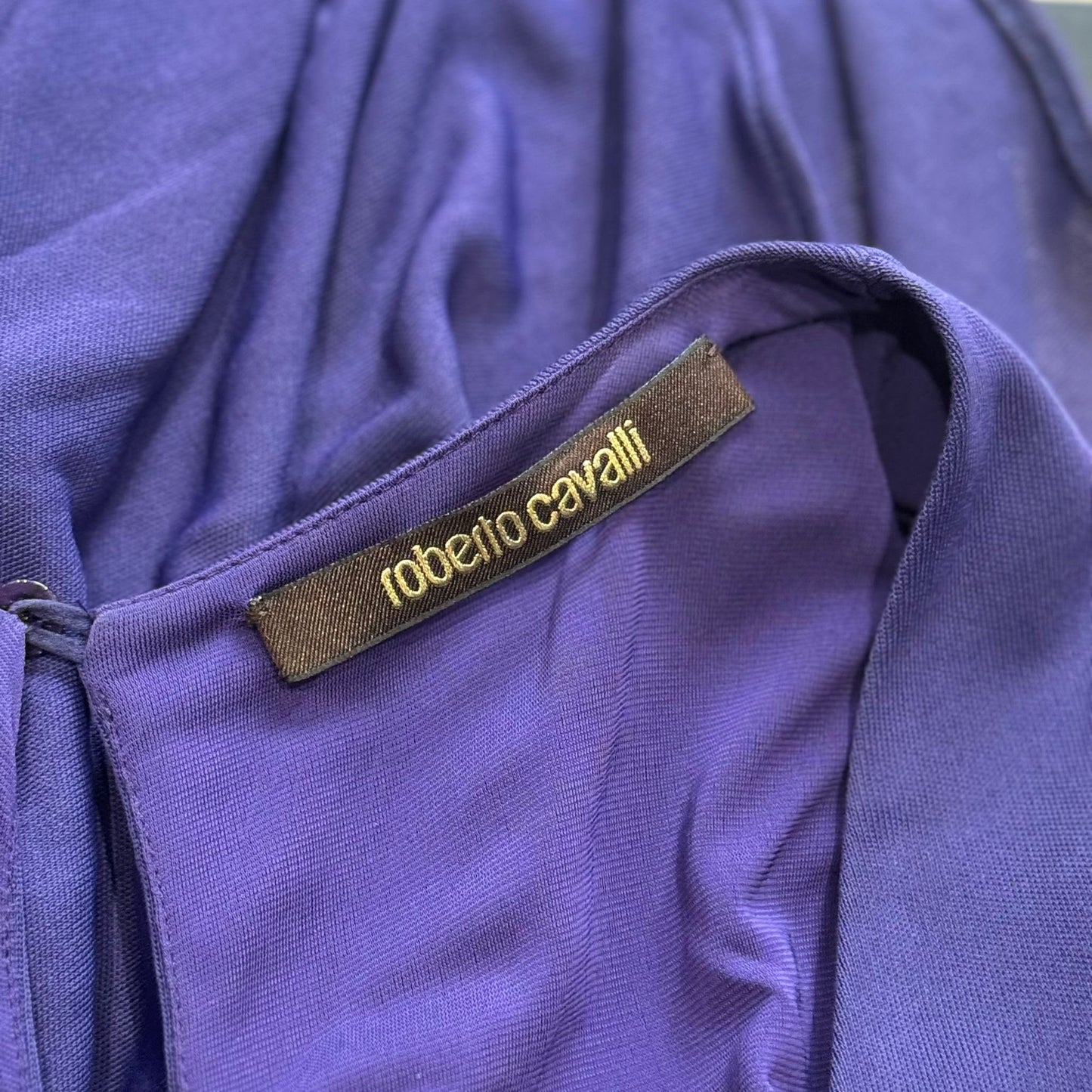 ROBERTO CAVALLI - DRESS LONG PURPLE SIZE 38 IT