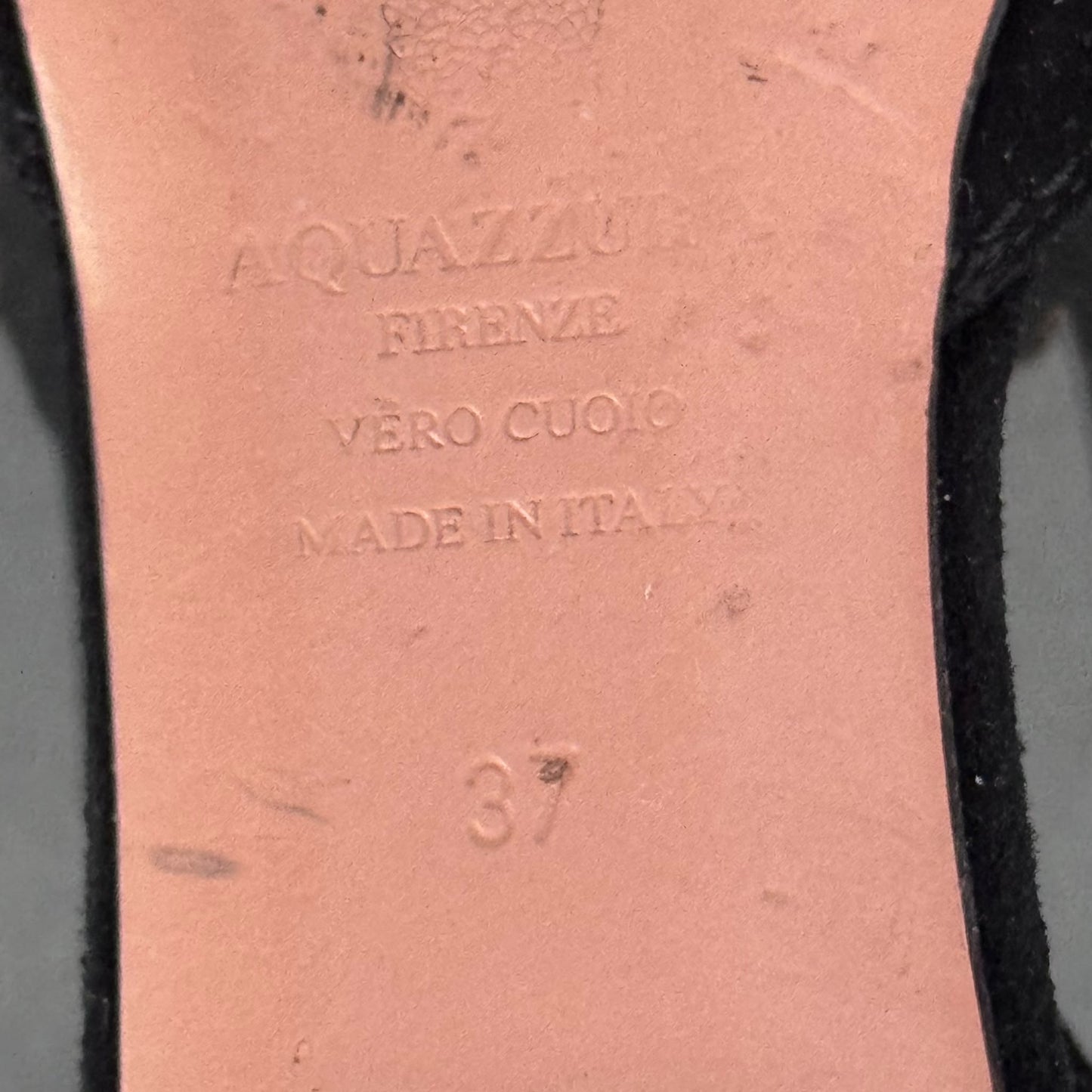 AQUAZZURRA - FLATS ALEXA EMBELLISHED ANKLE-TIE SIZE 37 EU