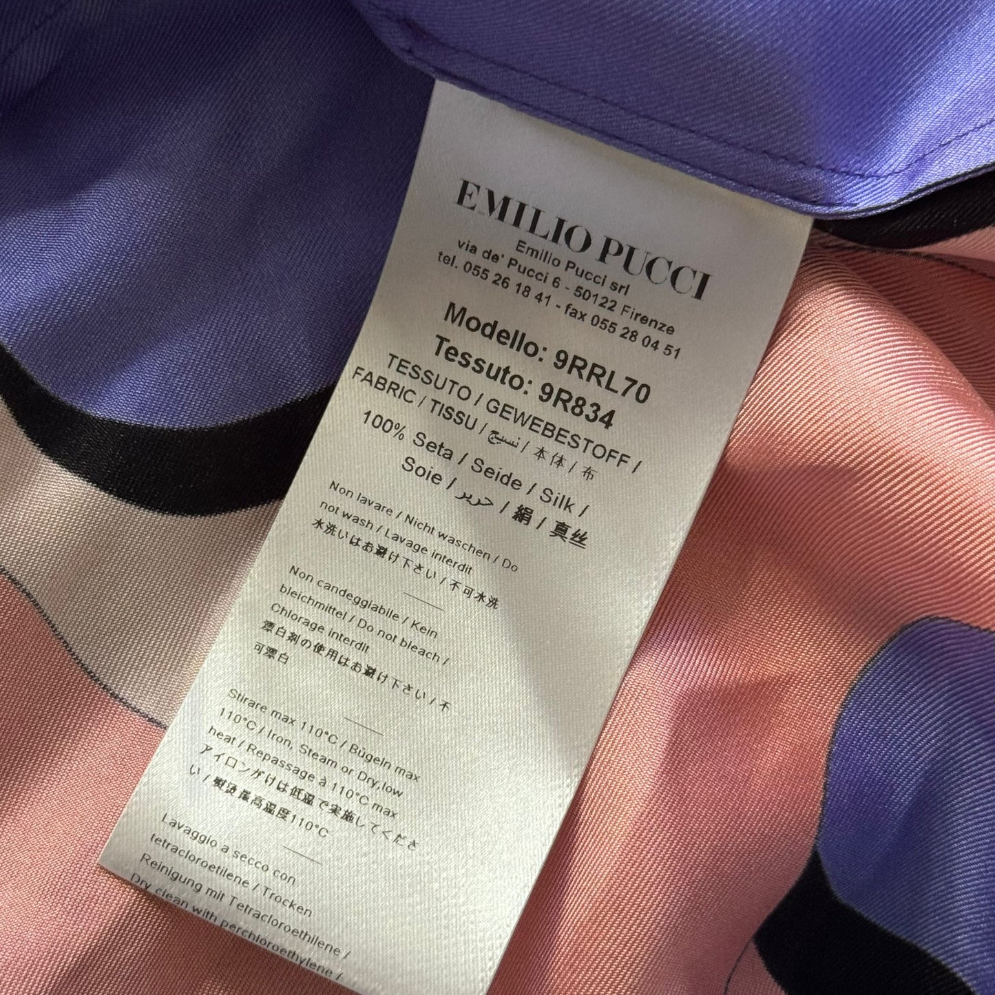 EMILIO PUCCI - MAXI DRESS SILK MULTICOLOR SIZE 42 FR