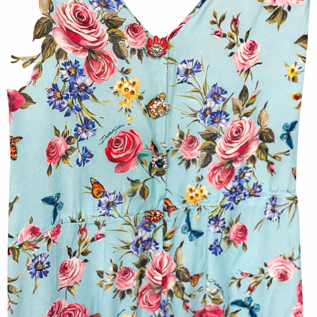 DOLCE & GABBANA - DRESS MIDI FLORAL SIZE 42 IT