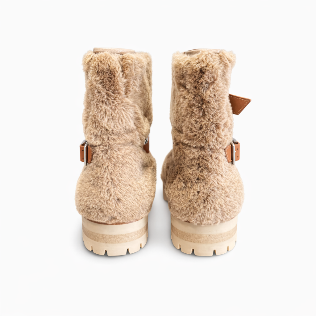 JIMMY CHOO - *BRAND NEW* ANKLE BOOTS BROWN FAUX FUR SIZE 40