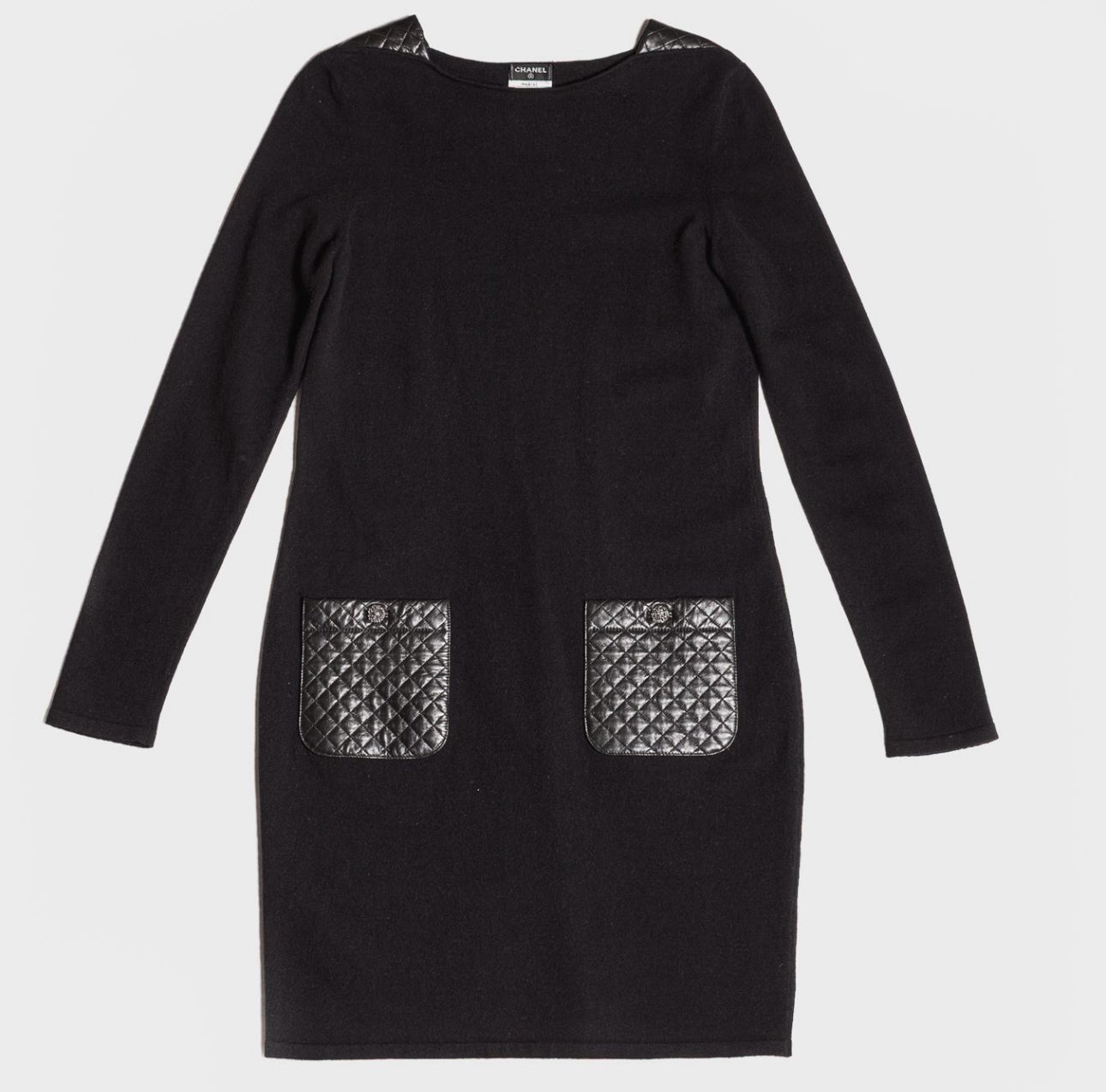 CHANEL - DRESS MIDI BLACK SIZE 40 FR