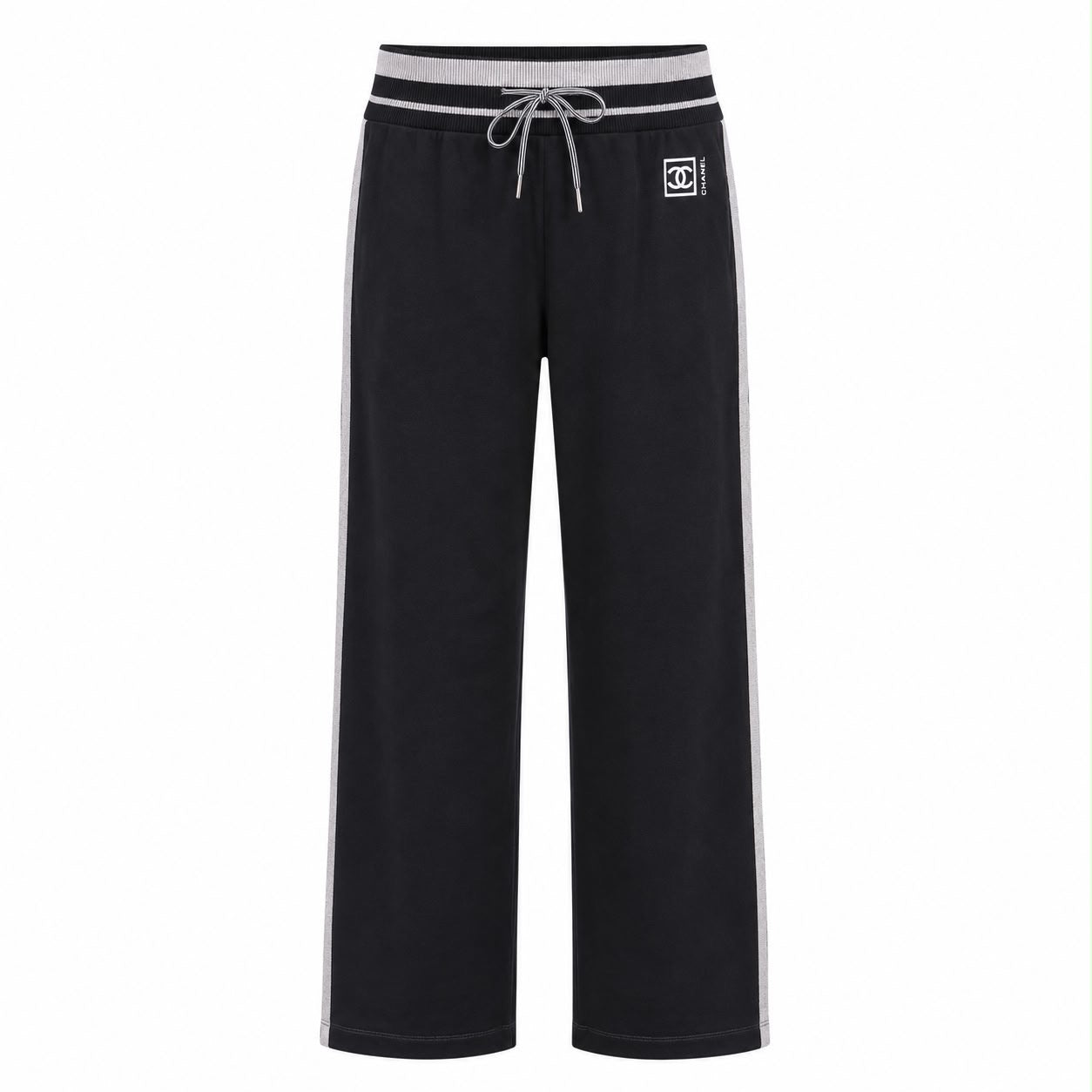 CHANEL - SET JOGGER WITH HOODIE, TANK TOP AND TROUSERS BLACK AND SILVER SIZE 40 FR