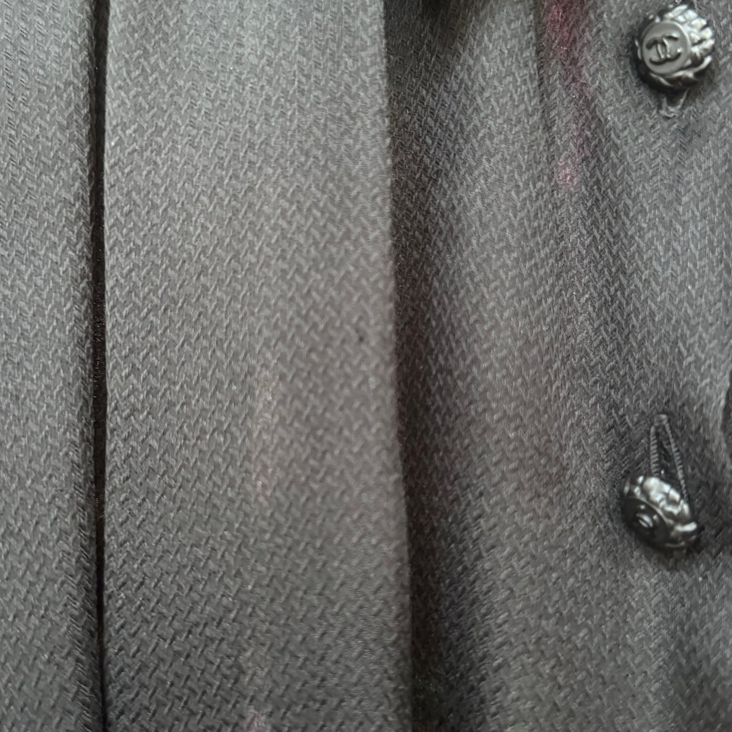 CHANEL - SHIRT BLACK SLEVELESS WITH GATHERED WAIST SIZE 40 FR