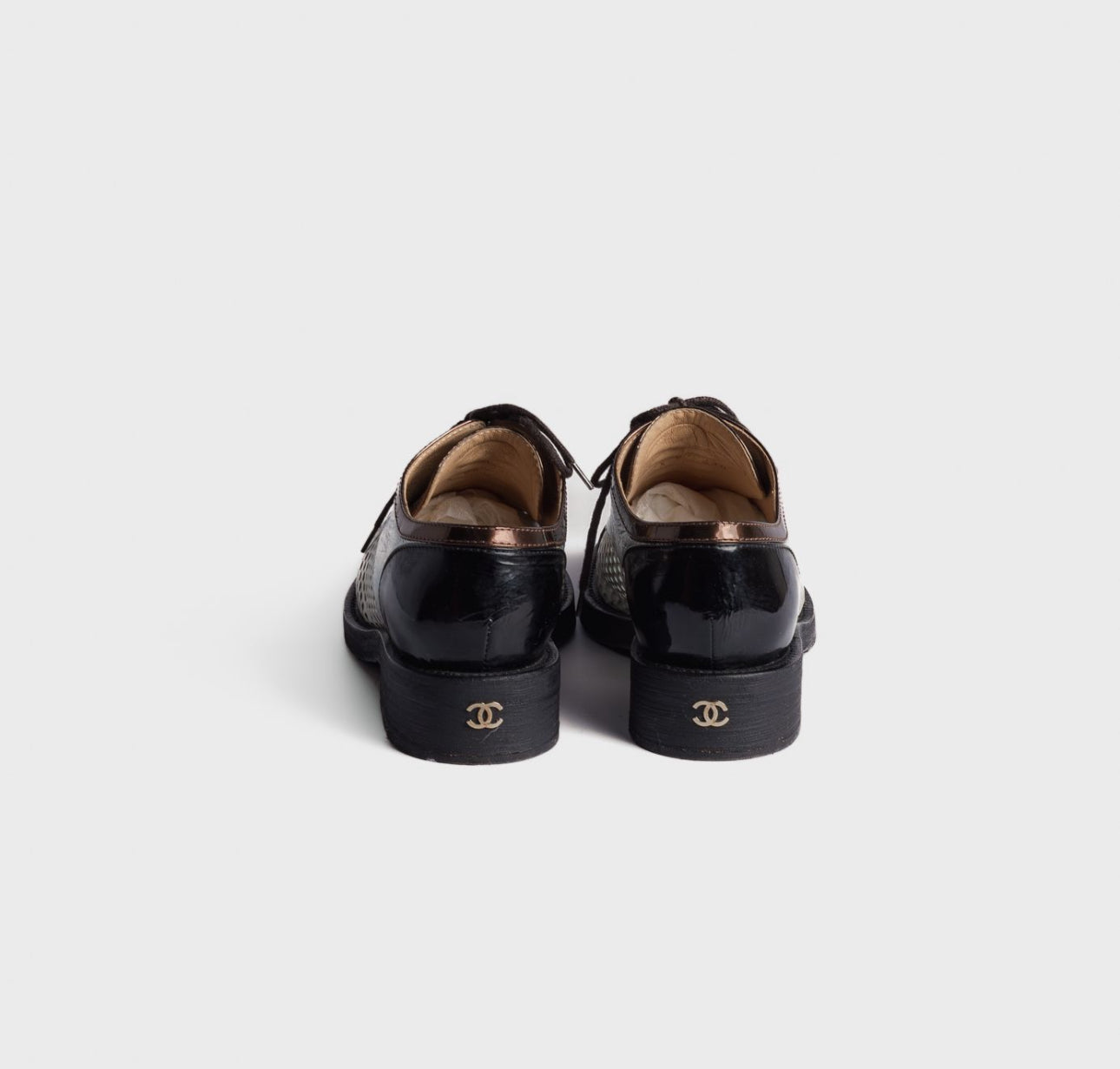 CHANEL - SHOES LACE UP OXFORD MULTICOLOR SIZE 38 EU