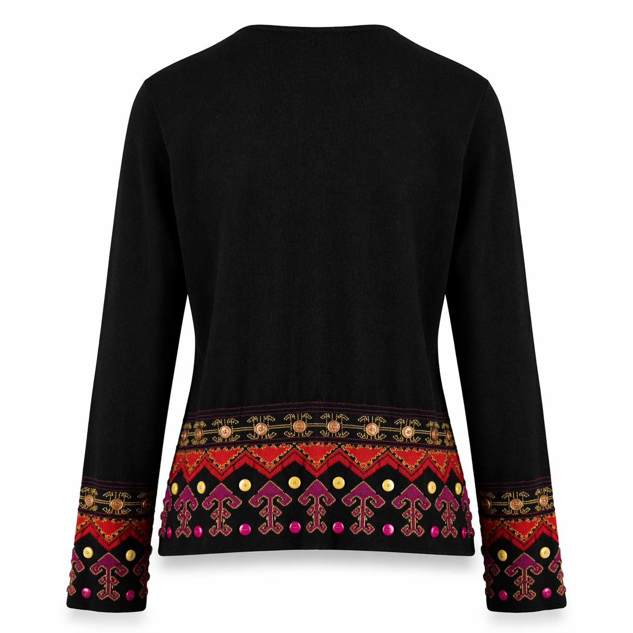DIOR - SET TOP AND CARDIGAN BLACK WITH MULTICOLOR DETAILS SIZE  40 FR