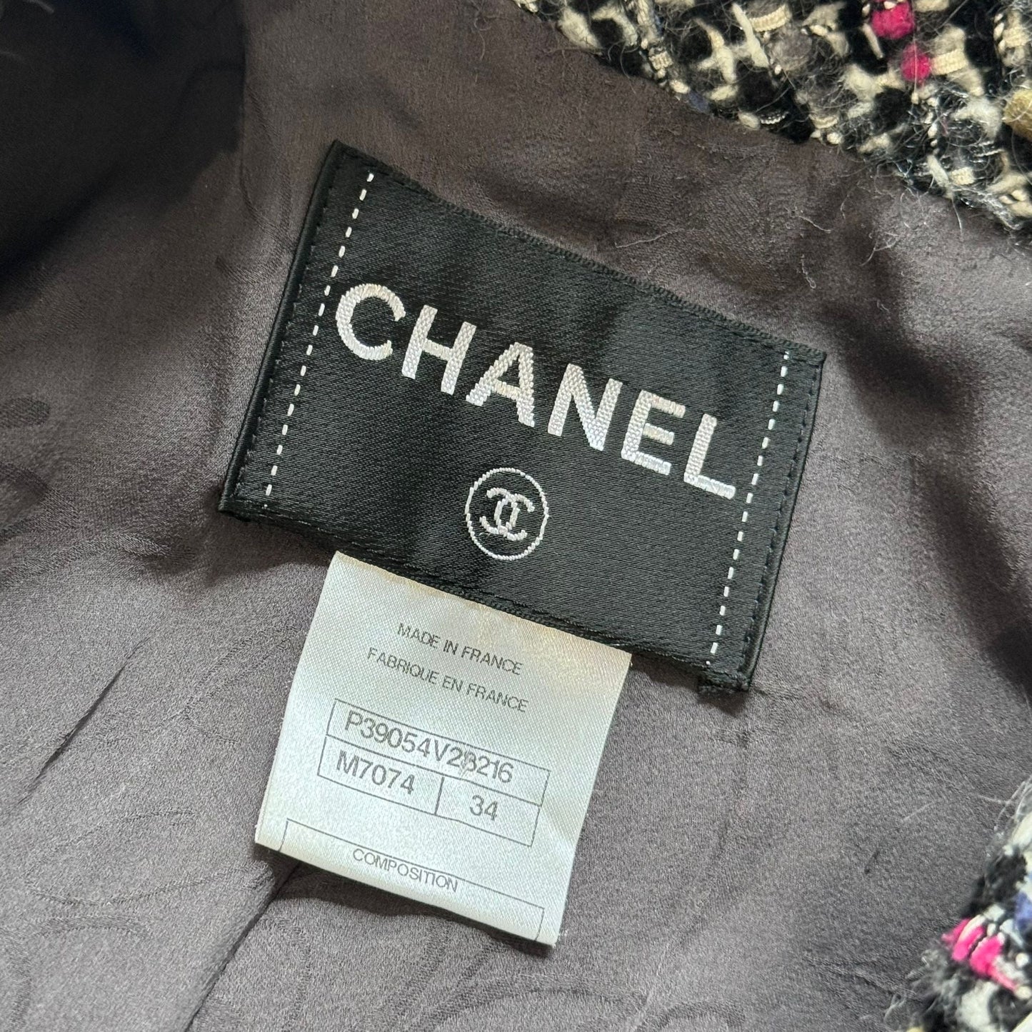 CHANEL - JACKET TWEED MULTICOLOR SIZE 34 FR