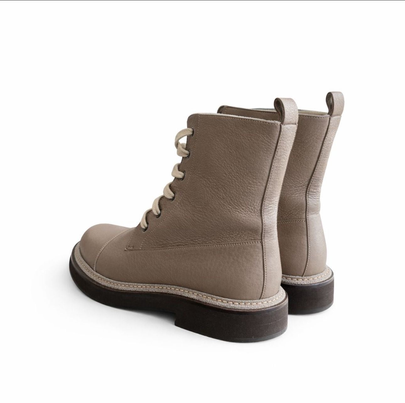 BRUNELLO CUCCINELLI - BOOTIES BROWN LEATHER SIZE 40 EU