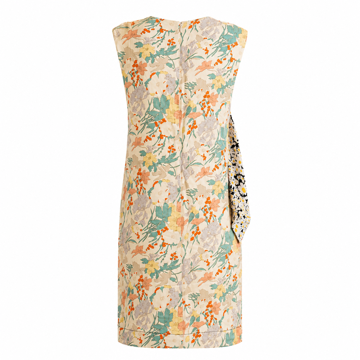 CÉLINE - DRESS MIDI LIGHT MULTICOLOR FLORAL PRINT SIZE 34 FR