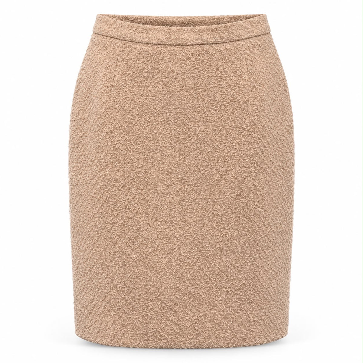 CHANEL – SKIRT SUIT IN BEIGE WOOL BOUCLÉ VINTAGE SPRING 1996 – FR 40 / IT 44