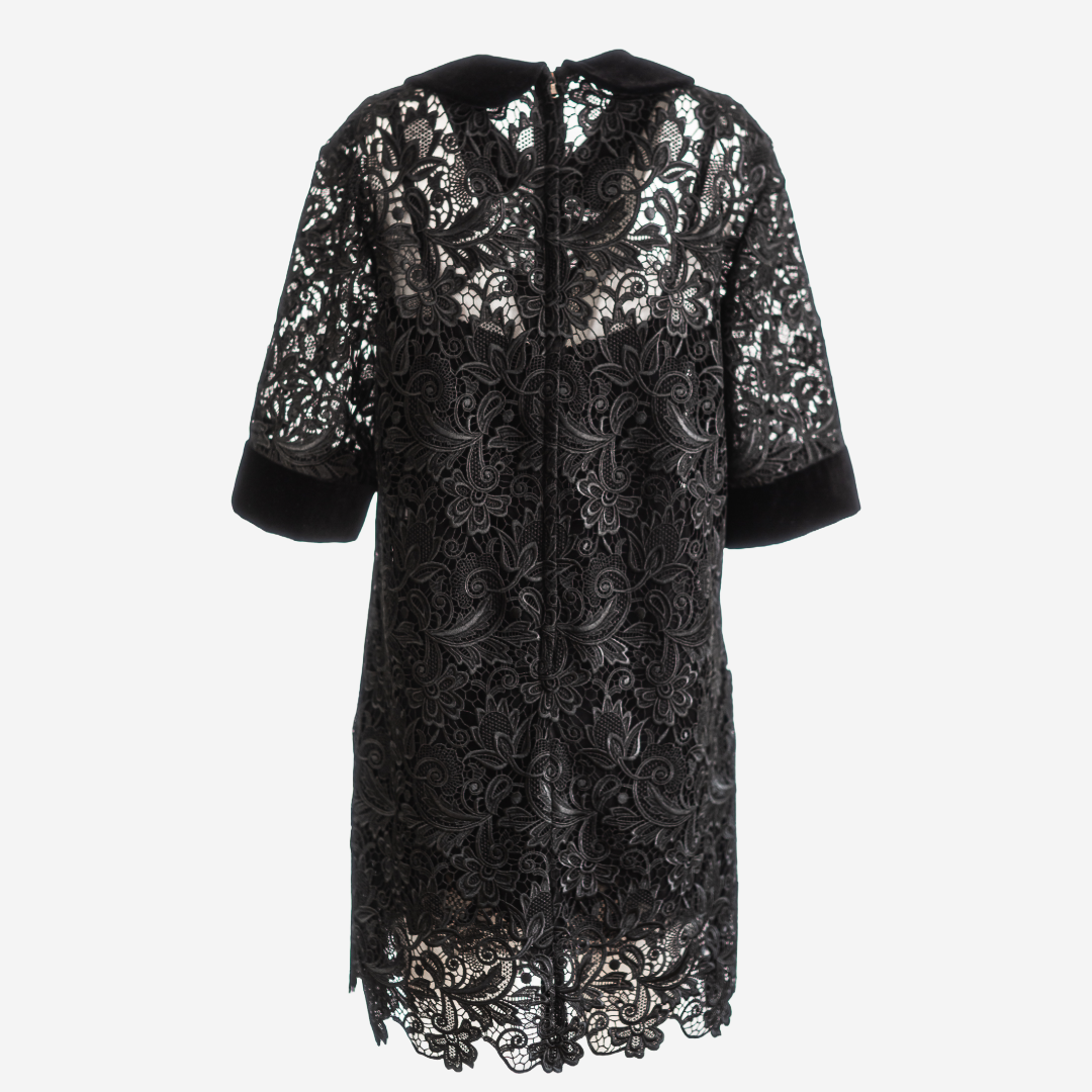 DOLCE & GABBANA - DRESS MIDI BLACK SIZE 44 IT