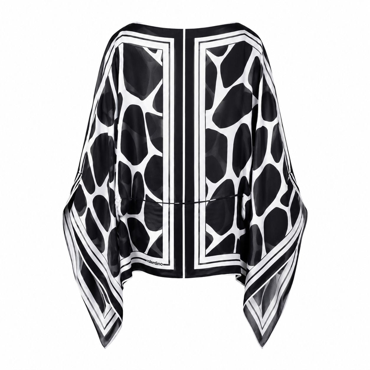 VALENTINO - TOP SILK BLACK AND WHITE SIZE 38 IT