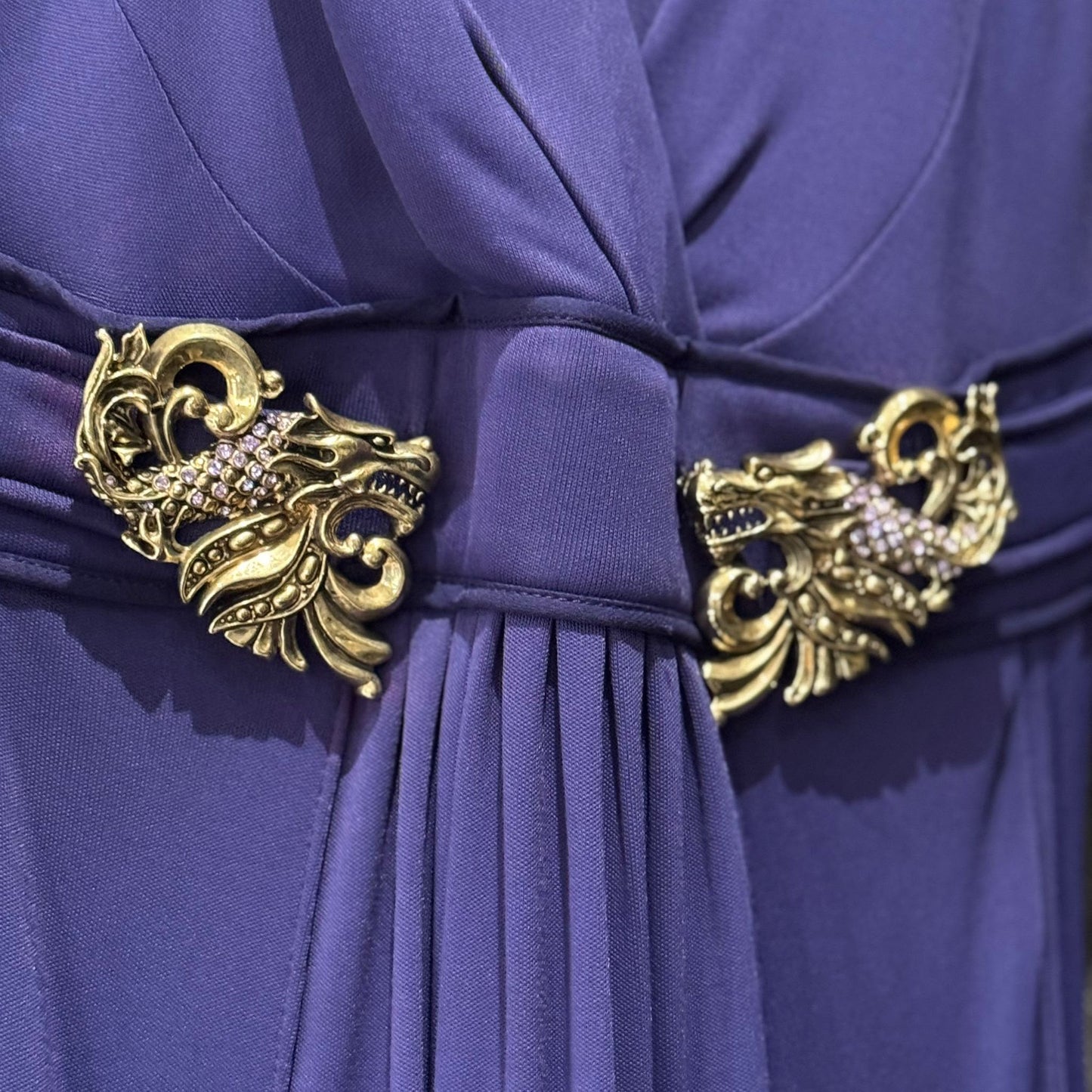 ROBERTO CAVALLI - DRESS LONG PURPLE SIZE 38 IT