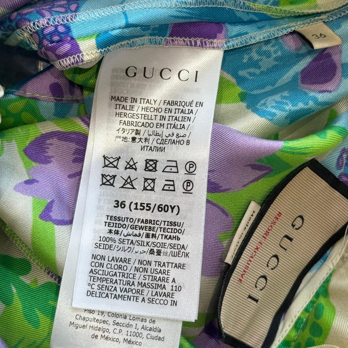 GUCCI - SET SHIRT AND SHORTS SILK FLORAL PRINT SIZE 36 IT