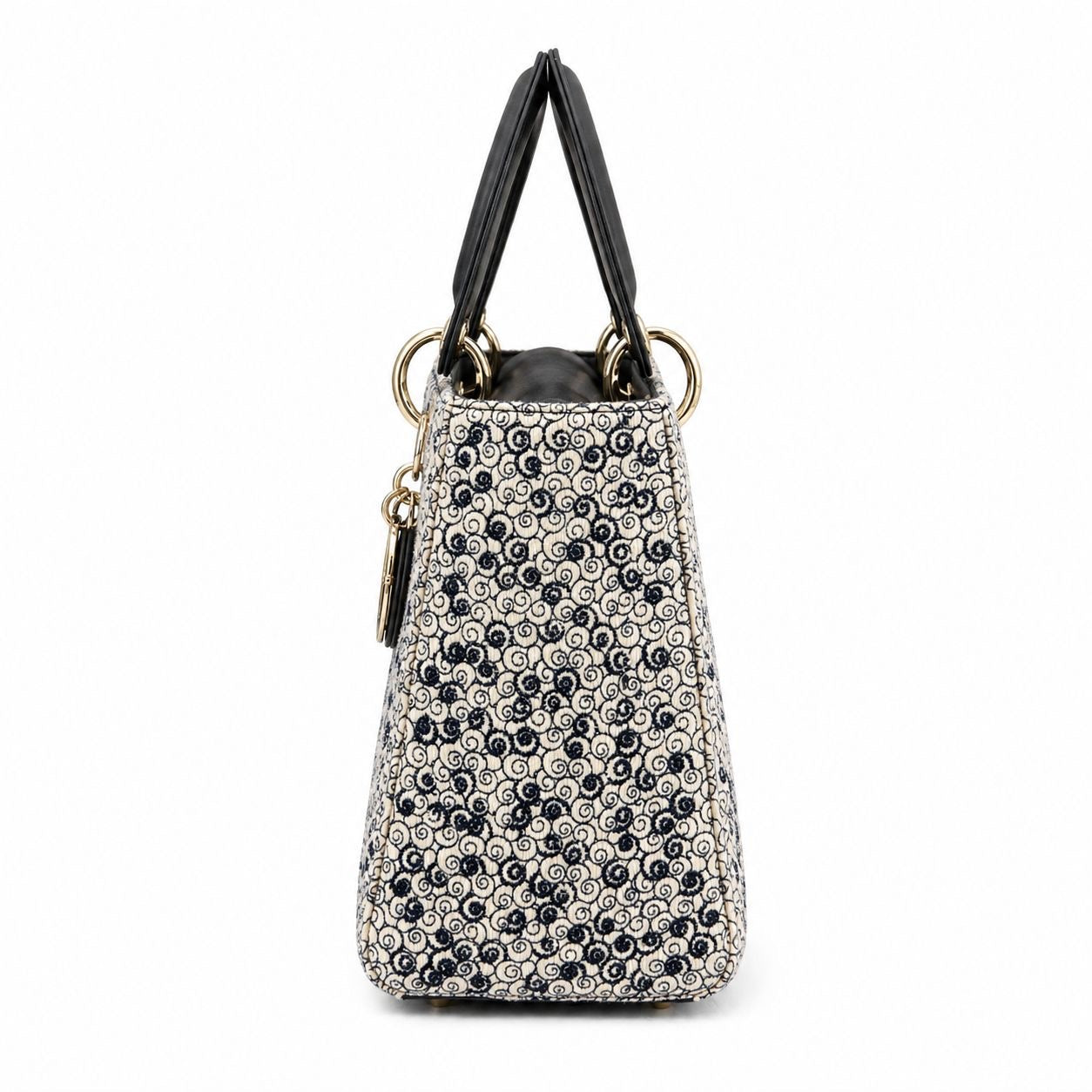 DIOR - *LIMITED NEVER USED* LADY DIOR MEDIUM “LA ROUE DE LA FORTUNE” * EMROIDERED BLUE AND WHITE