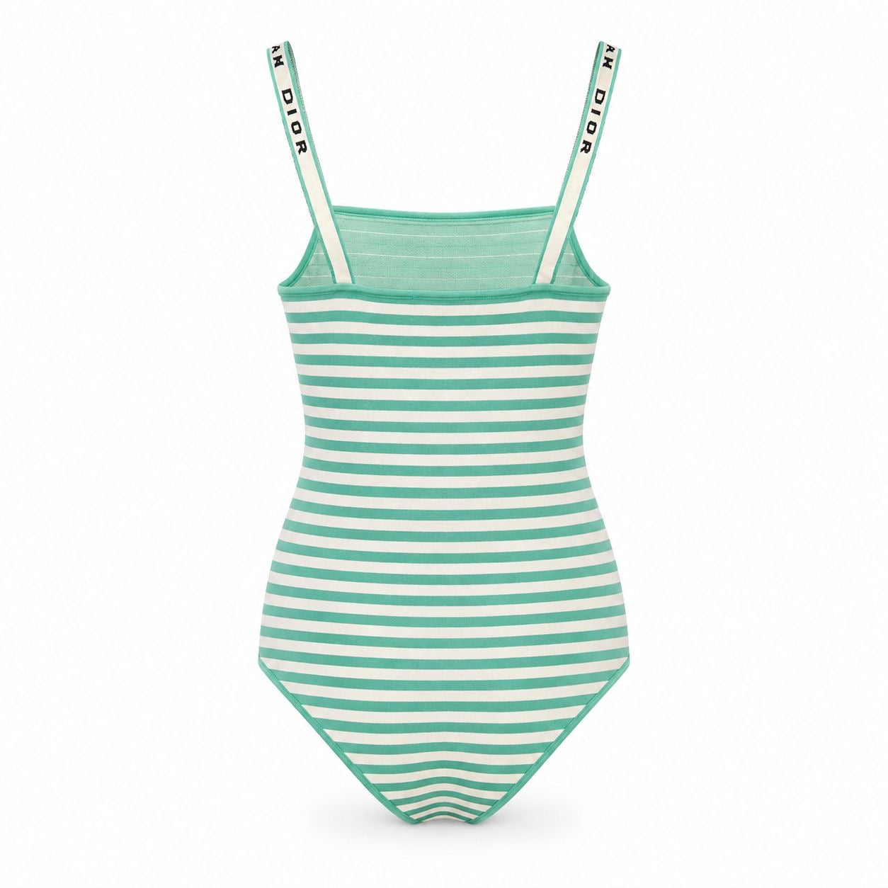 DIOR - BODYSUIT STRIPED WHITE & MINT GREEN WITH DIOR LOGO SIZE S