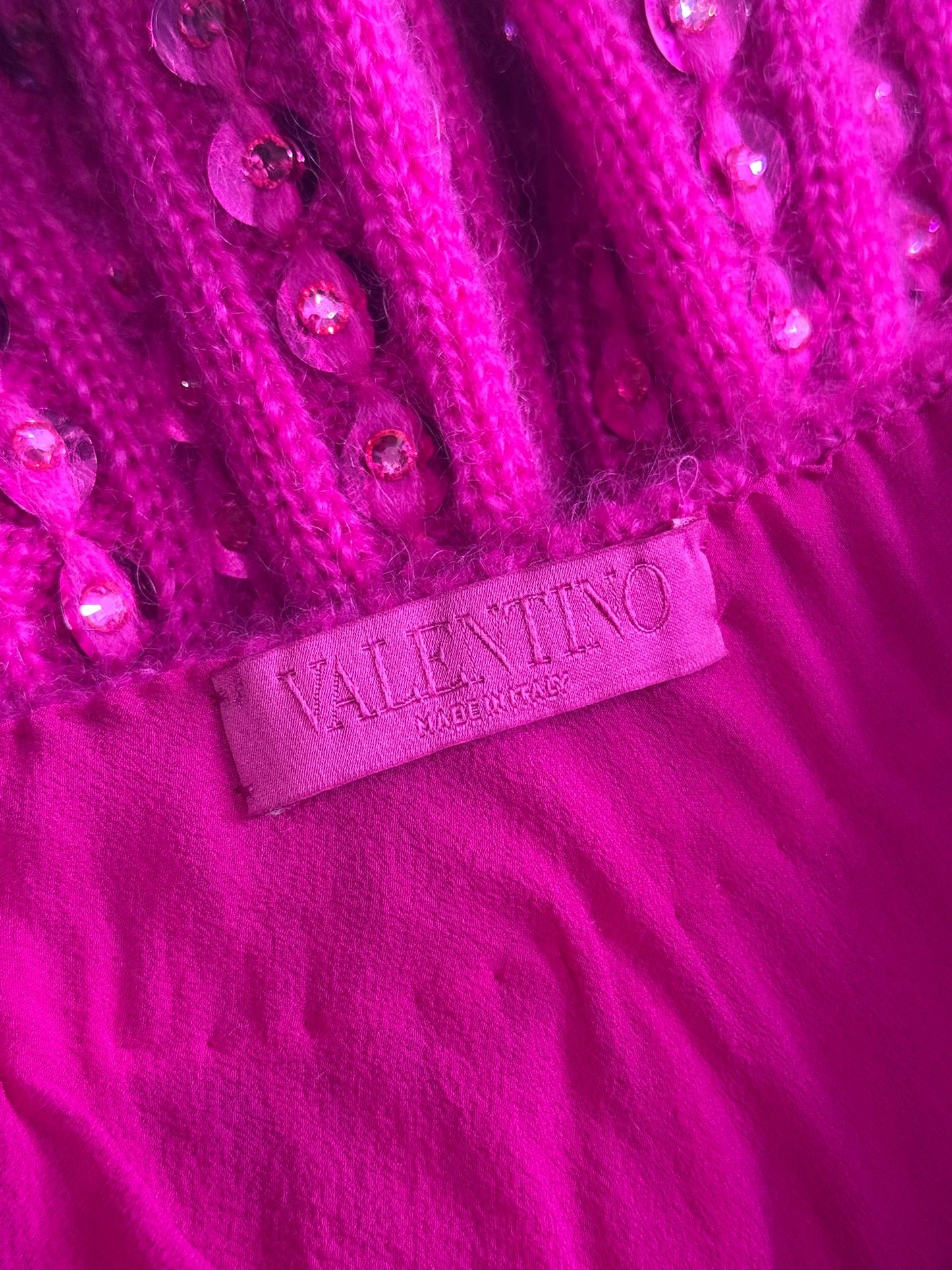 VALENTINO - *RUNWAY* SET SWEATER AND SKIRT PINK SIZE S