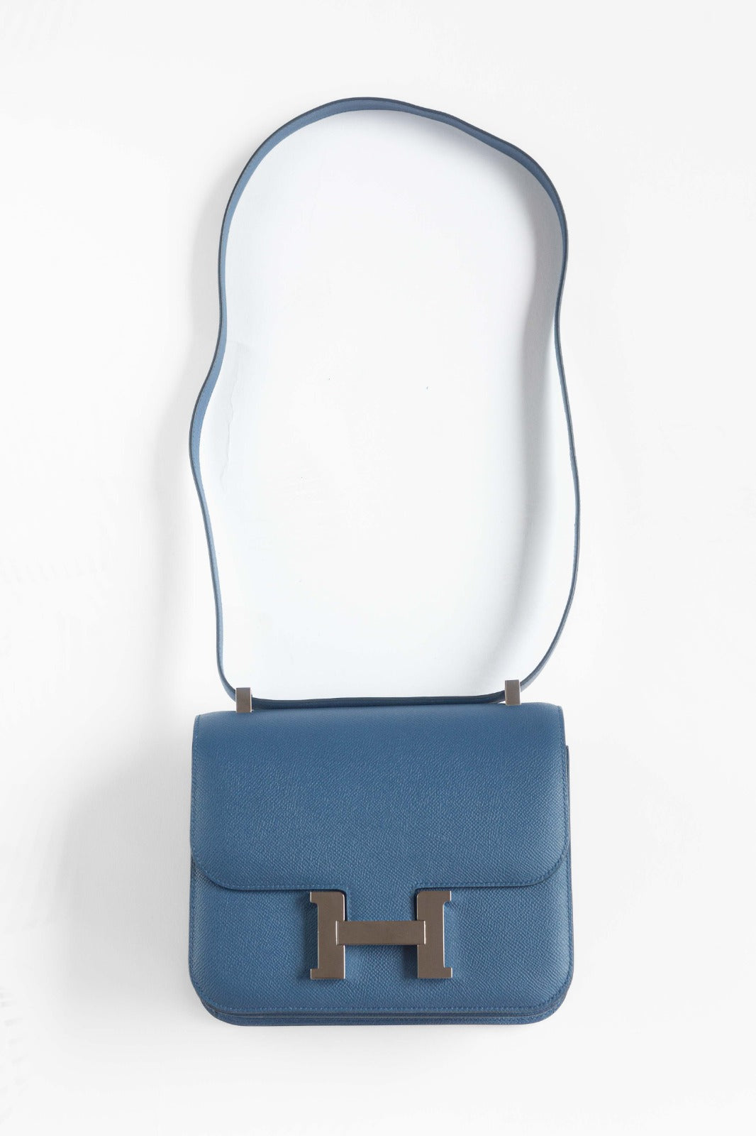 HERMÈS - CONSTANCE BAG EPSOM BLUE AGATE GRIS MOUETTE