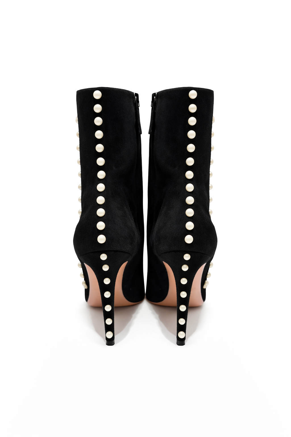 AQUAZZURRA - ANKLE BOOTS WITH WHITE PEARLS SIZE 40 EU