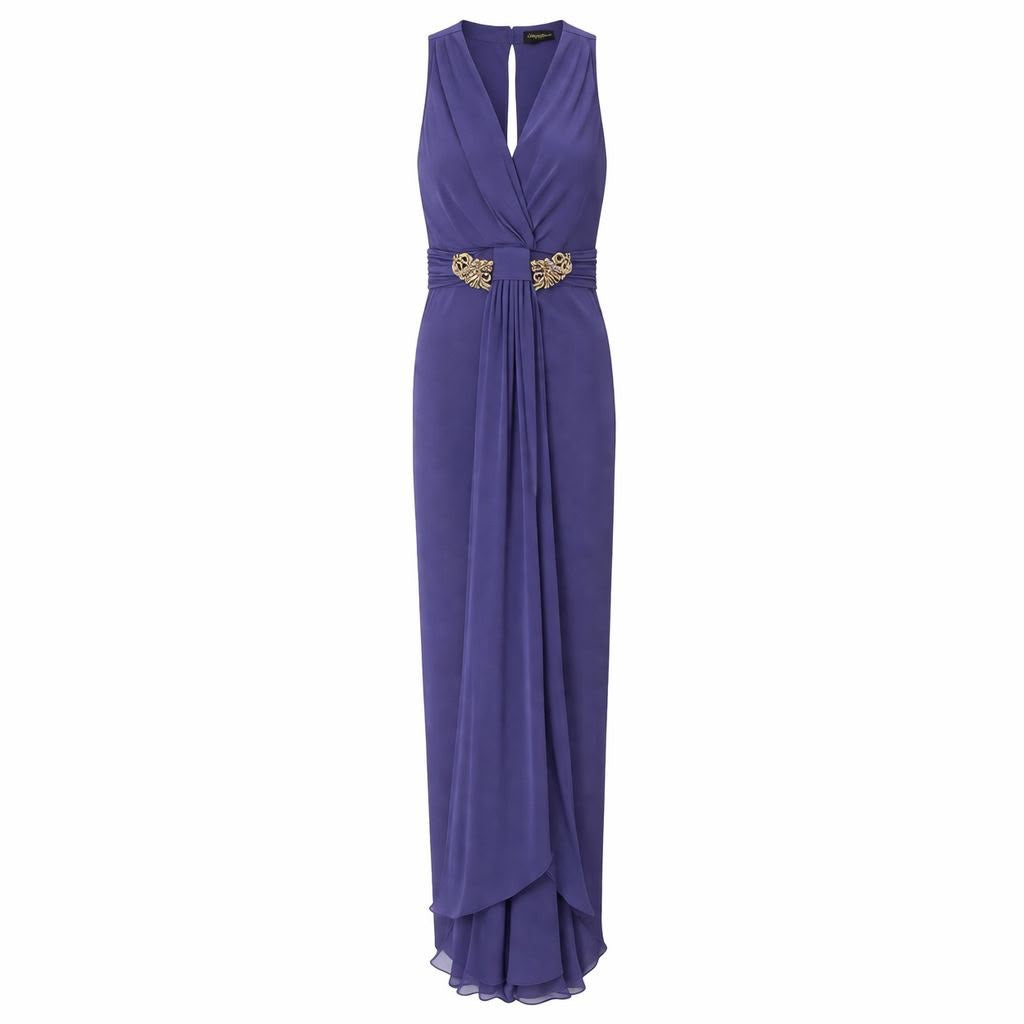 ROBERTO CAVALLI - DRESS LONG PURPLE SIZE 38 IT