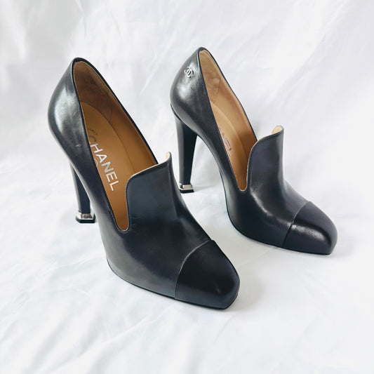 CHANEL - Shoes bicolor grey/black size 37,5 EU