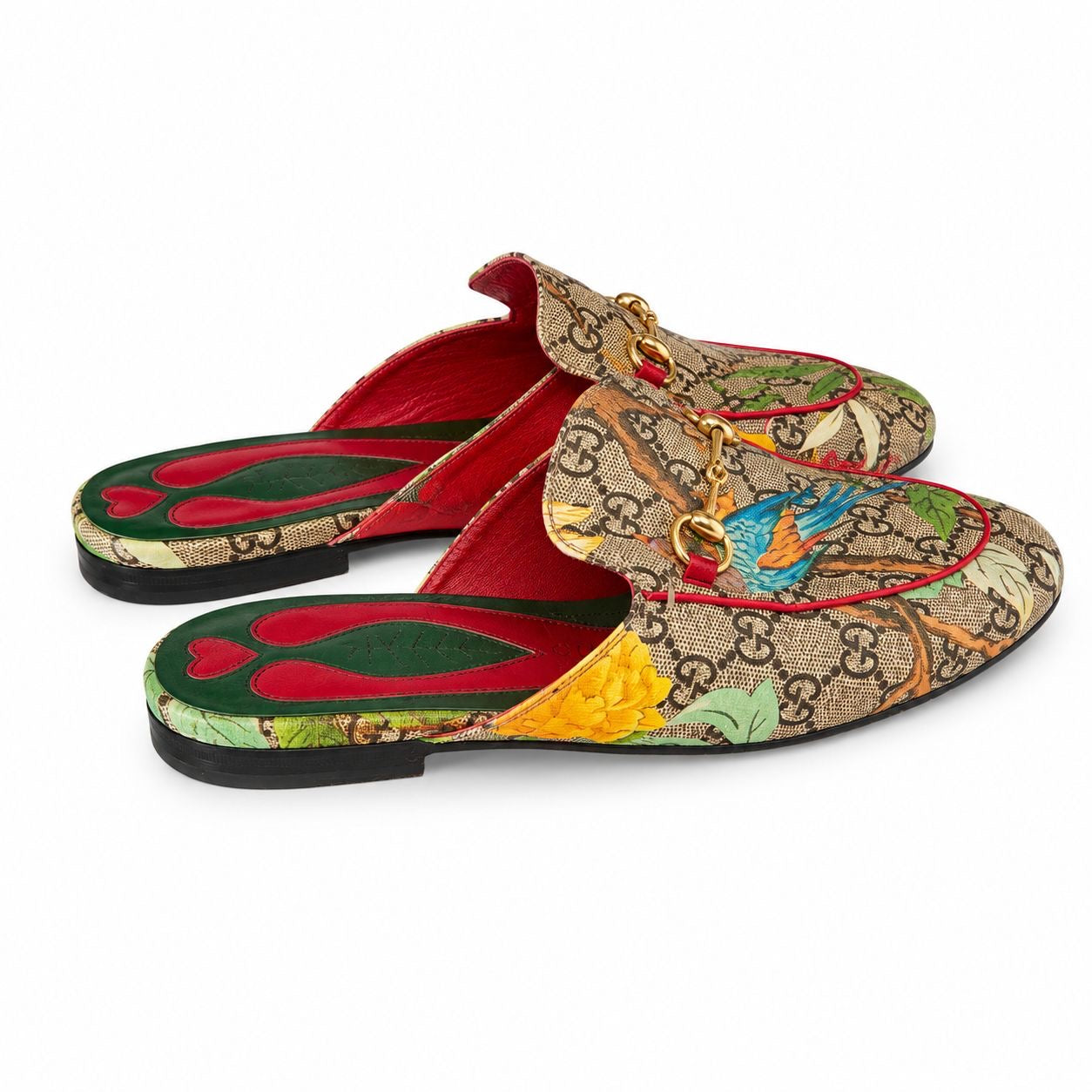GUCCI - MULES SHOES PRINCETOWN FLORA PRINT GG LOGO SIZE 38,5 EU