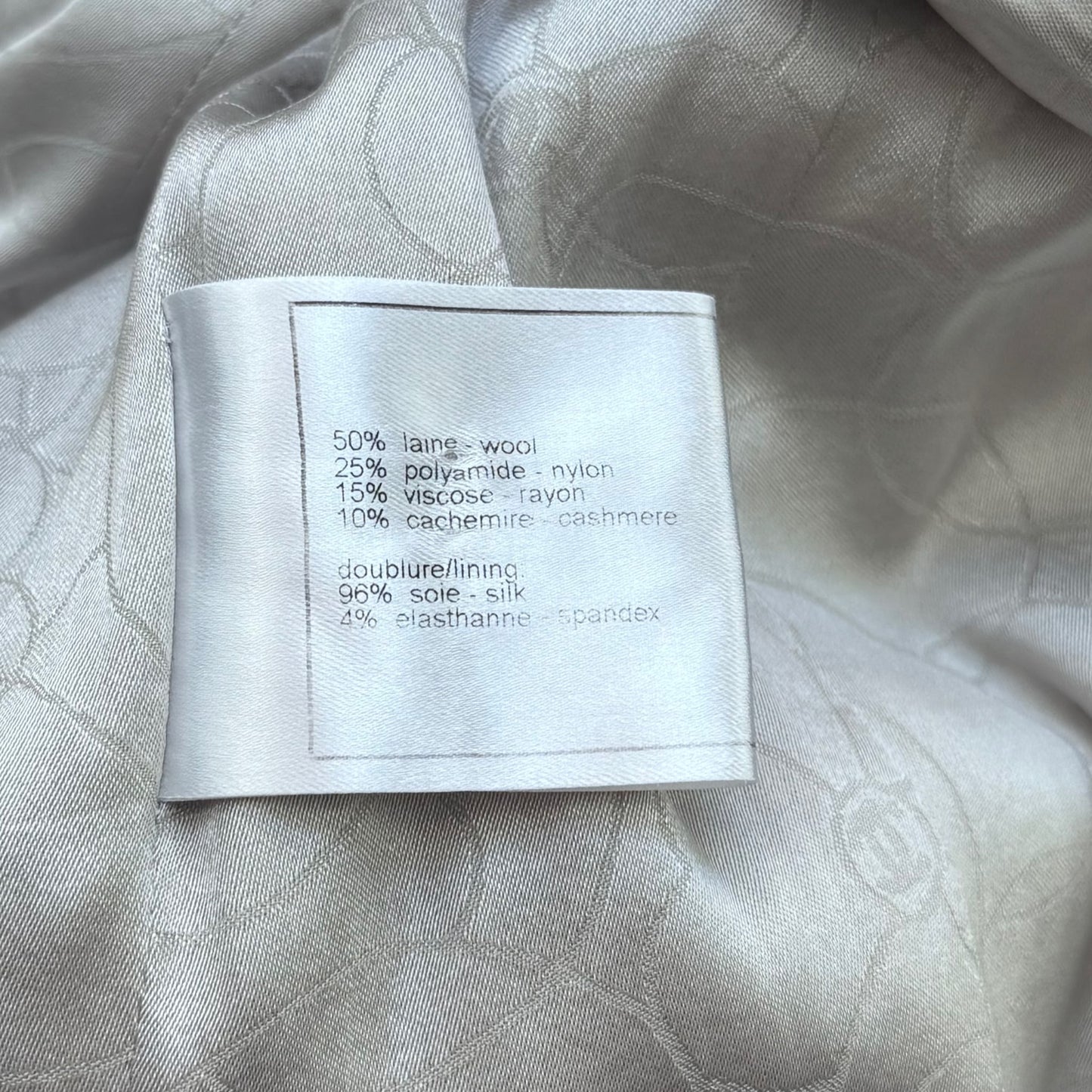 CHANEL - JACKET TWEED GREY WITH CC BUTTONS SIZE 38 FR