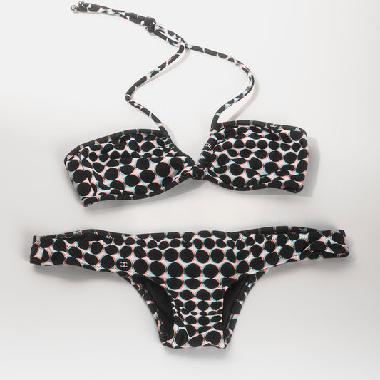 CHANEL - BIKINI BLACK & WHITE SIZE 36 FR