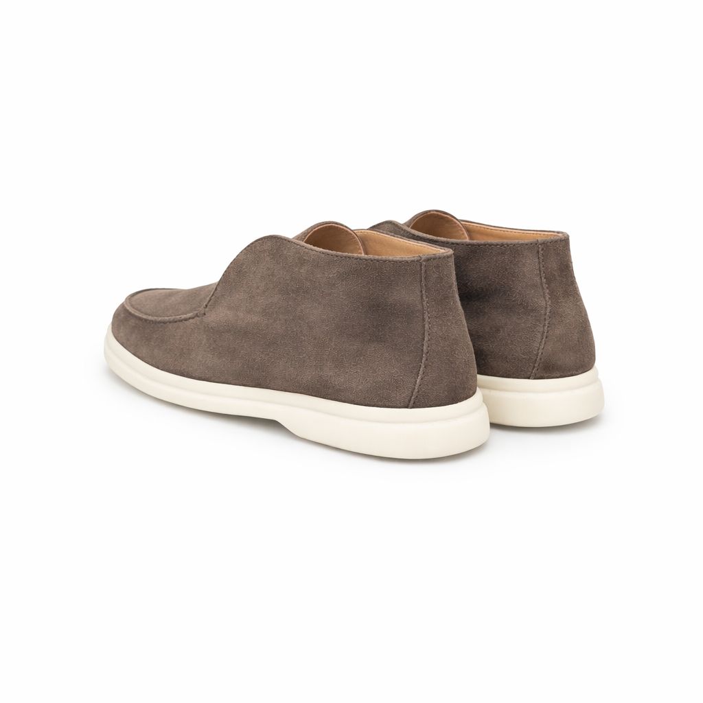 LORO PIANA - LOAFERS OPEN WALK BROWN SUEDE SIZE 36 EU