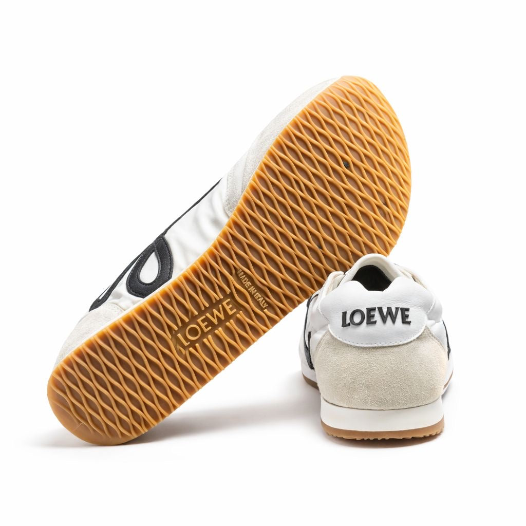 LOEWE - SNEAKERS BALLET RUNNER 2.0 WHITE NYLON AND CALFSKIN SIZE 39 EU