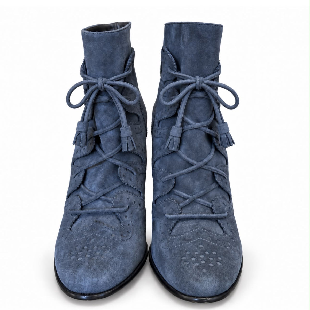 HERMÈS - *NEW* ANKLE BOOTS TEAL SUEDE SIZE 39 EU