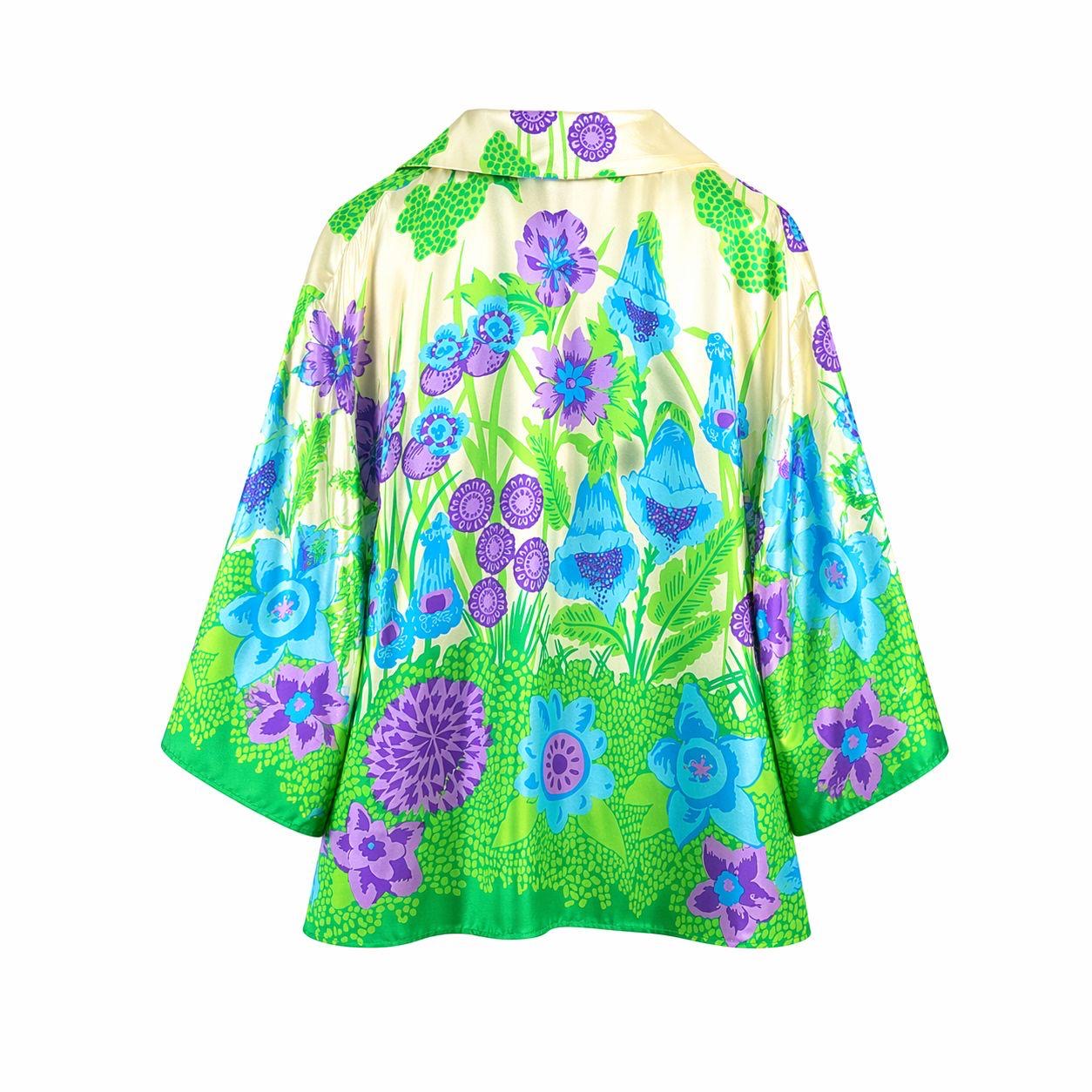 GUCCI - SET SHIRT AND SHORTS SILK FLORAL PRINT SIZE 36 IT