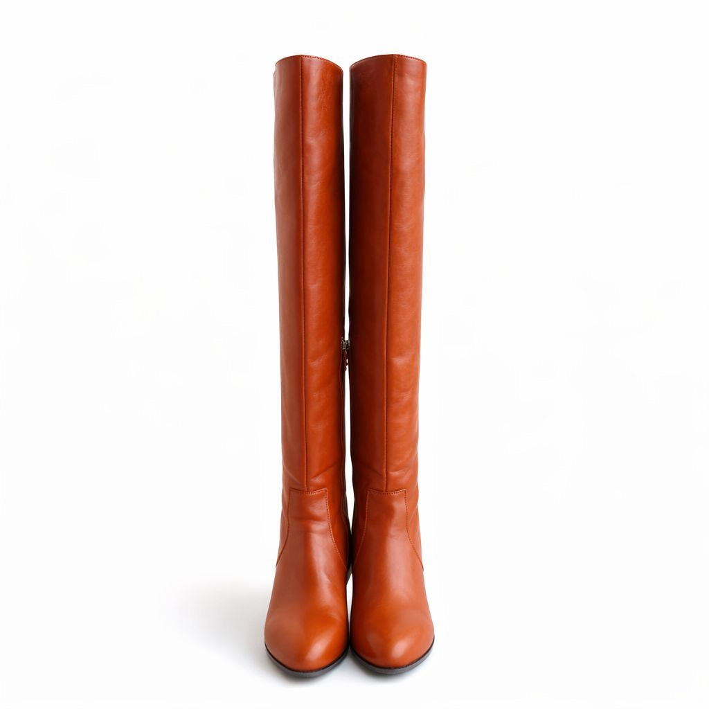 CÉLINE - BOOTS COGNAC LEATHER SIZE 38 EU